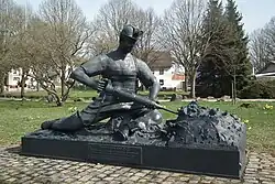 Stahlskulptur Bergmann vor Ort von Zoltan Hencze