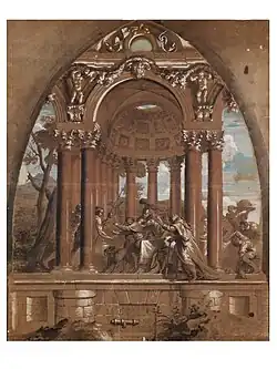 Das Gleichnis vom Hochzeitsmahl, Entwurf für den Zyklus der Abtei Sankt Michael in Antwerpen, 1674