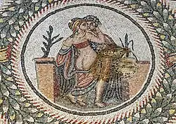 Detail des Mosaiks im Cubiculum