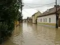 Hochwasser in Sátoraljaújhely durch den Fluss Ronyva