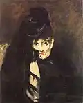Édouard Manet: Berthe Morisot in Trauerkleidung, 1874, Privatsammlung