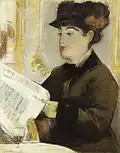 Édouard Manet: Femme lisant, um 1880, Stedelijk Museum