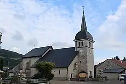 Kirche Saint-Étienne in Petit-Abergement, seit 1973 als Monument historique eingeschrieben