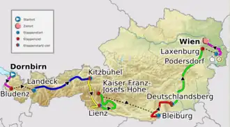 Karte 62. Österreich-Rundfahrt 2010