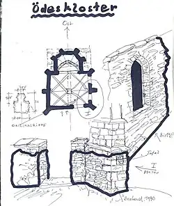 Reste der Klosterkirche 1990