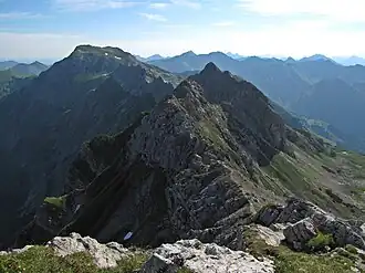 Ostansicht vom Westlichen Wengenkopf (2235&nbsp;m) aus