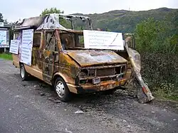 verbranntes Auto