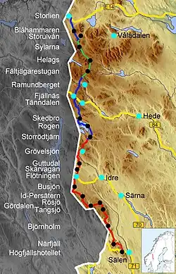 Karte des Wanderweges