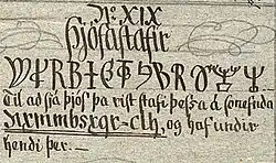 Þjófastafir – runenähnliche Zeichen