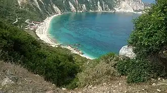 Blick auf den Petani-Strand