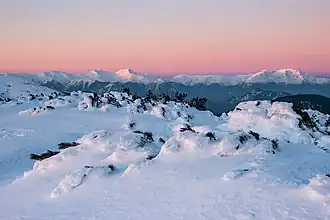 Blick auf den Gipfel des Hnatassja, Blickrichtung Südosten