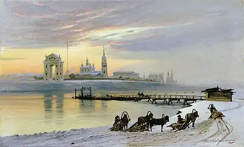 Überquerung der Angara in Irkutsk (1886), Regionales Kunstmuseum Irkutsk