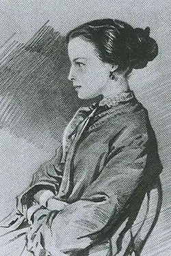 Michails Frau Natalja im Jahr 1852