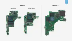 Links PCB der Switch, rechts daneben der OLED-Switch. Ganz rechts Switch 2.