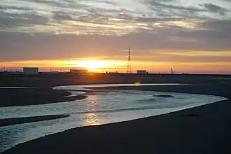 Sonnenuntergang bei der Mündung