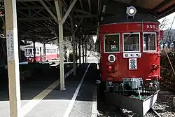 Abgestellte Wagen im Bahnhof Tanigumi (2007)