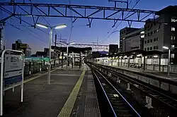 Blick auf die Bahnsteige