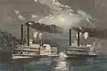A Midnight Race on the Mississippi (1860)