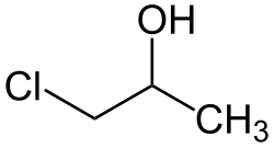 Strukturformel von (±)-1-Chlor-2-propanol