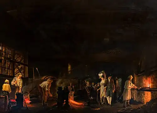 Der Besuch der Schmiede, 1771, Louis-Bernard Coclers