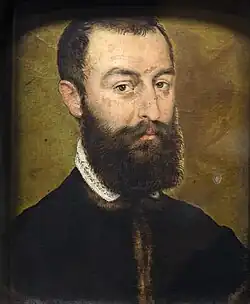 Porträt eines Mannes, Öl auf Holz (Don Monbrison 1879)