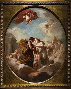 Venus überreicht Juno ihren Gürtel, Mariano Salvador Maella