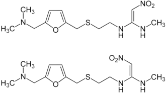 Strukturformel von Ranitidin