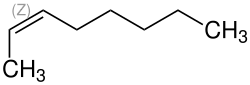 Strukturformel von cis-2-Octen