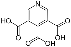 Strukturformel von β-Carbocinchomeronsäure