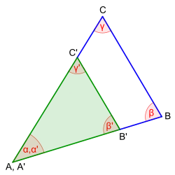 W:W:W-Satz drei Winkel stimmen überein