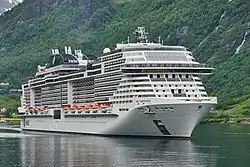 MSC Virtuosa in Geirangerfjord