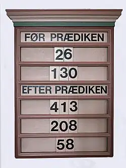 Lieder-Anschlagtafel