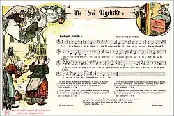 6 – De drei Ugelick’r. (1906). Zeichnung von H. Unger, Leipzig.