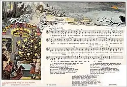 7 – Wint’r (1906). (Dr Summ’r is alla). Zeichnung von H. Unger, Leipzig. Eingedruckte rote Nr. 7.