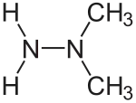 Struktur von 1,1-Dimethylhydrazin