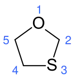 1-Oxa-3-thiacyclopentan (Hantzsch-Widman: 1,3-Oxathiolan)