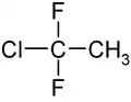 Struktur von 1-Chlor-1,1-difluorethan