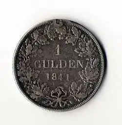 1 Gulden (1841), vorne