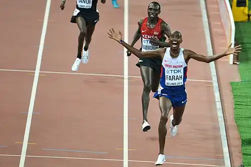 10.000 m, Finale bei den Weltmeisterschaften in Peking 2015, Vizeweltmeister hinter Mo Farah
