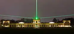 Laserinstallation auf der Orangerie in der Karlsaue