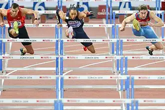 Im Finale v.&nbsp;l.&nbsp;n.&nbsp;r.: Balázs Baji, Pascal Martinot-Lagarde und Sergei&nbsp;Schubenkow