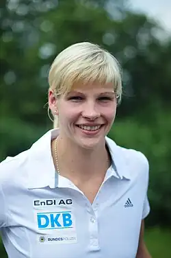 Nadine Müller, 2011 Vizeweltmeisterin, 2015 WM-Dritte und 2012 EM-Dritte, belegte Rang&nbsp;vier