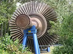 Ausgedienter Niederdruckturbinenläufer Kernkraftwerk Grafenrheinfeld