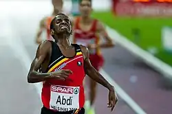 Der 10.000-Meter-Vierte Bashir Abdi wurde&nbsp;Achter