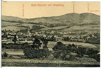 Blick auf Großpostwitz mit Hromadnik