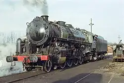 Kohlegefeuerte 141 R 420 in Gray: ohne Windleitbleche, Rauchkammertür mit Handrad (1982)