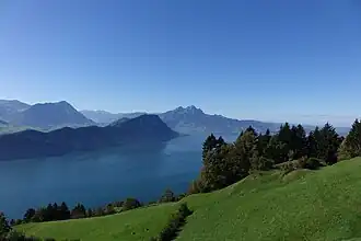 Bürgenstock vor Stanserhorn und Pilatus von der Rigi