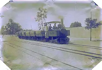 Sandtransport mit der Trâmuei, 1906