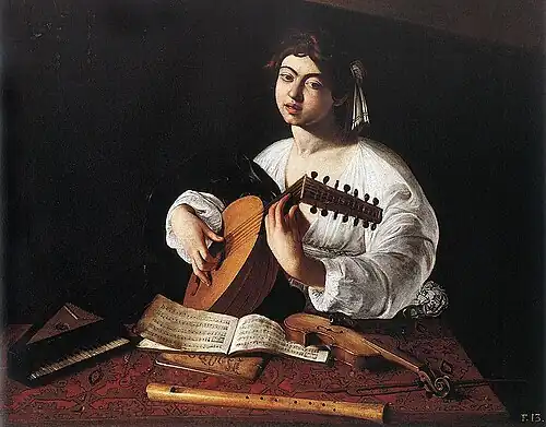 1596 Caravaggio, The Lute Player New York