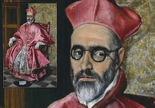 1600, Der Spanier de Guevara mit selten dargestellter Fadenbrille